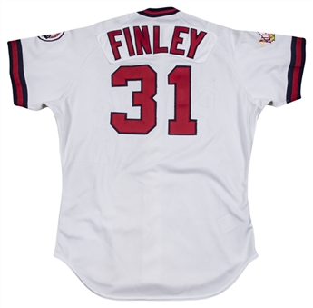 1989 Chuck Finley Game Used & Signed California Angels Home Jersey (Beckett)